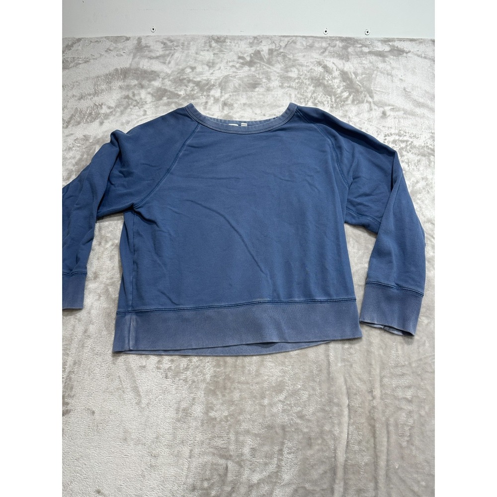 Gap Sweatshirt Women's Size Large Blue Long Sleeve Plain‎ Crew Neck